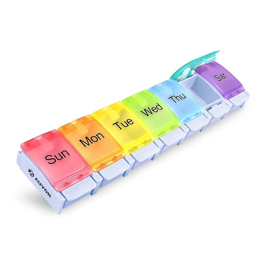 Weekly Pill Organizer | Rainbow 7-Day Medication Box